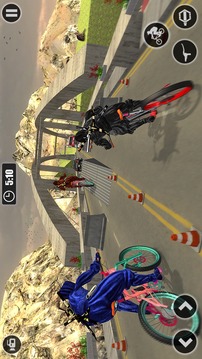 Superhero Ninja BMX Bicycle racing hill climb游戏截图1