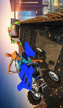 Spider hero Mega Ramp: Police Quad Bike Stunts游戏截图1