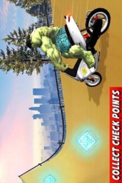 Superhero Bike Impossible Ramps City Stunts游戏截图1