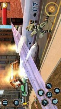 Superhero Panther Flying Robot City Rescue Games游戏截图2