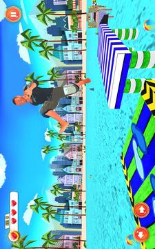 传奇特技跑3D：水上公园擦拭游戏游戏截图1