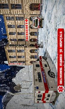 Ambulance Driver Simulator 3D Winter Snow Rescue游戏截图2