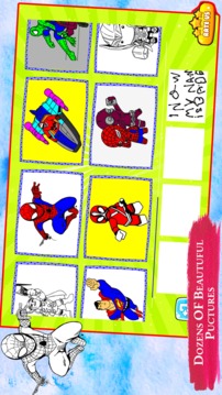 Superheros Coloring Book for kids游戏截图5