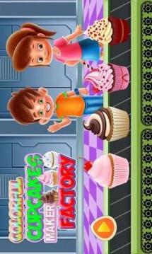 Colorful Cupcake Maker Factory: Bakery Shop Games游戏截图2
