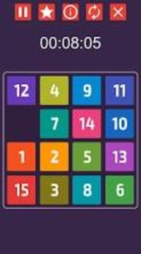 Colourful 15 Puzzle - Classic Game游戏截图1