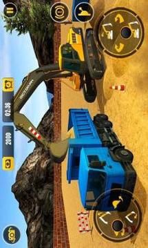 重型挖掘机起重机：建设城市卡车3D游戏截图1