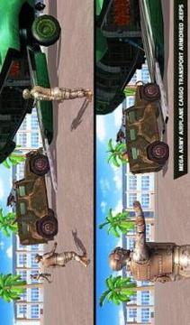 US Army Cargo Plane Transport Offroad Truck Game游戏截图1