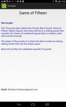 15-Puzzle游戏截图2