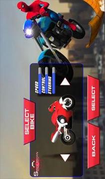 Spiderman Moto Bike Stunts - Mega Ramp游戏截图3