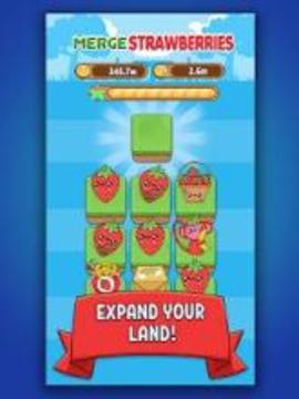 Merge Strawberry - Kawaii Idle Evolution Clicker游戏截图1