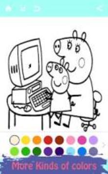 Libro de colorear para Peppa y Pig-Painting Game游戏截图3
