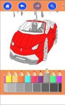 Italian Cars Coloring Book For Kids游戏截图3