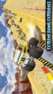 Drive Monster Trucks Ahead - Trucker Path Stunts游戏截图2