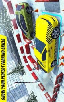 Snow Taxi Parking : Cab Driver Passenger Transport游戏截图2