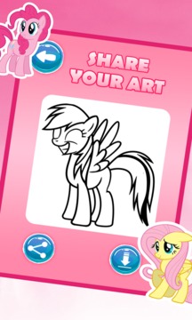 my pony coloring little rainbow fans游戏截图1