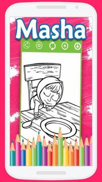 Masha And The Bear Coloring Book游戏截图5