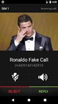 Ronaldo Fake Call游戏截图3