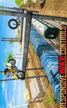 Crazy Bike Train Stunts Tricky Master游戏截图2