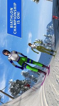 Biathlon Game - Skiing and Shooting Winter Sports游戏截图3