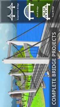 Bridge Building Sim: Riverside Construction Games游戏截图1