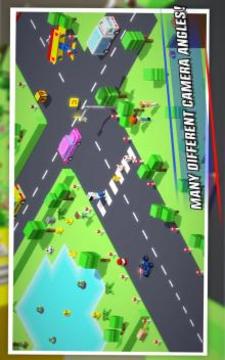 Crossy Brakes - Blocky Driving Game游戏截图4