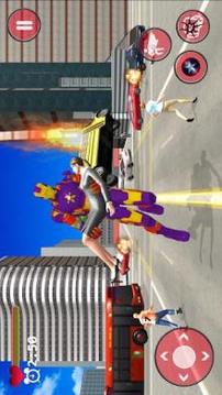 Flying Captain Superhero robot Crime City Battle游戏截图1