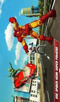 Iron Spider Hero Robot Superhero Flying Robot Game游戏截图2