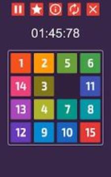 Colourful 15 Puzzle - Classic Game游戏截图3