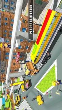 Elevated Train Track Builder : Subway Craft 2018游戏截图2