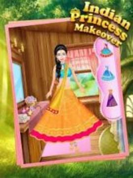 Indian Princess Makeover - Dressup & Makeup Salon游戏截图2