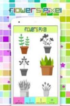 Coloring Flowers Pixel Art, By Number游戏截图3