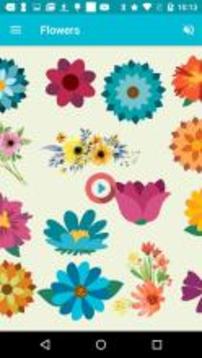 Flowers - Learn, Spell, Quiz, Draw, Color & Games游戏截图1