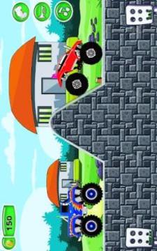 Mountain Race Monster Truck 2D Game游戏截图3