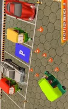 Tuk Tuk Auto Rickshaw Parking Games游戏截图4