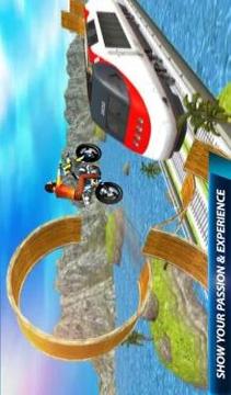 Bike Tricks Train Stunt Impossible Tracks Master游戏截图4