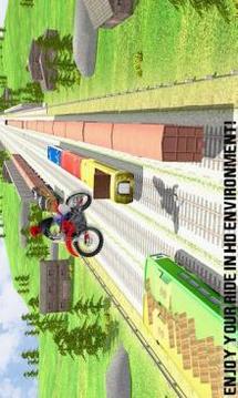 Tricky Bike Train Stunts Trail游戏截图3