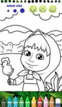 Masha Bear - Masha and The bear Coloring games游戏截图3