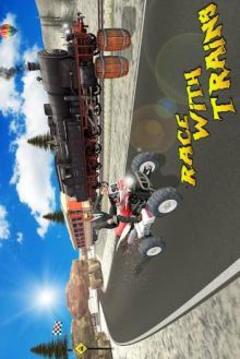 Train vs Super Nitro Bike Racing Challenge游戏截图4