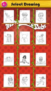 Coloring Book for Ladybug & Cat Noir游戏截图1