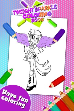 Twilight Sparkle Coloring Game游戏截图2