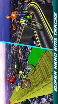 Impossible SuperHeroes Bmx Racing 2018游戏截图2