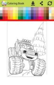 Coloring Blaze with Monster Machine go游戏截图3