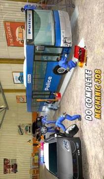 Police Car Wash Service: Gas Station Parking Games游戏截图2