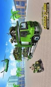 US Army Cargo Plane Transport Offroad Truck Game游戏截图5