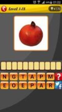 1 Pic 1 Word : Fruits Quiz游戏截图2