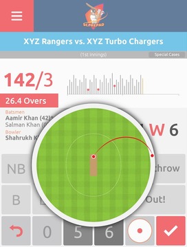 Cricket Score Pad游戏截图2