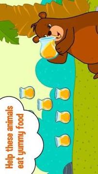 Eating Games For Kids - Feed The Hungry Animals游戏截图1