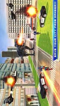 Super Captain Hero Flying Robot Rescue Mission游戏截图4