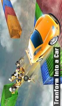 Impossible Race Car Driving Stunts Transform Robot游戏截图2