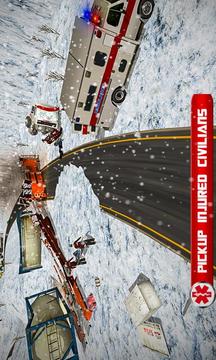 Ambulance Driver Simulator 3D Winter Snow Rescue游戏截图5